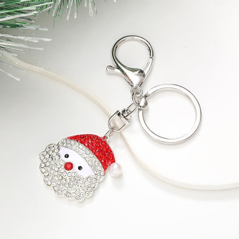 Wholesale Christmas Zinc Alloy Christmas Tree Keychain
